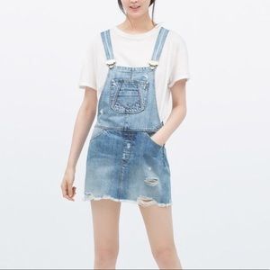 ZARA jean overall dress